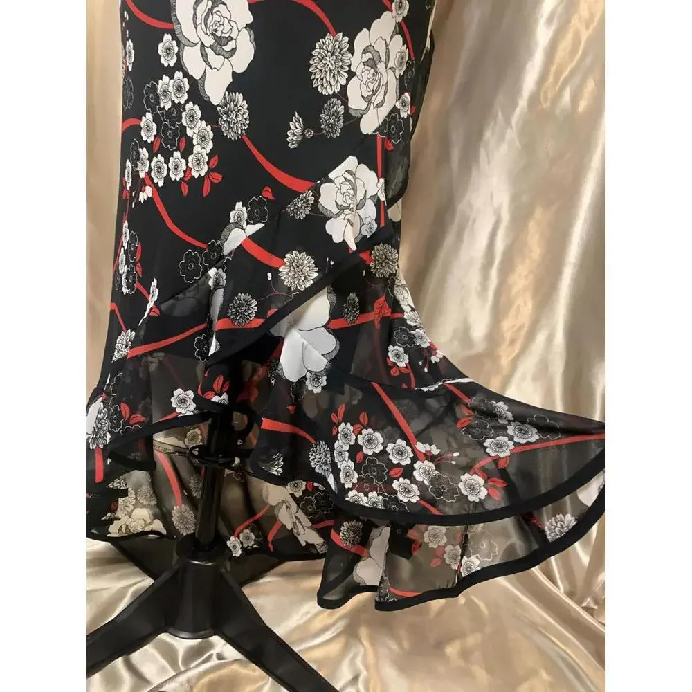Vintage Trixxi Multi-Layered Dark Romantic Floral Maxi Dress - Picture 3 of 9